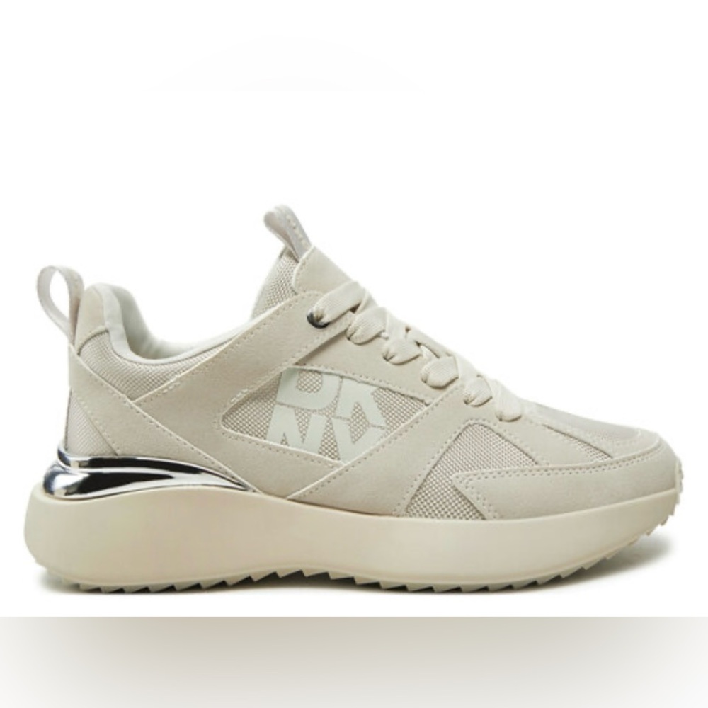 DKNY Cream Sneakers Chunky Design Retro-Inspired